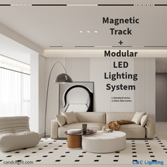 Magnetic Track with Modular LED Lighting systems: Standard series and Ultra-slim series