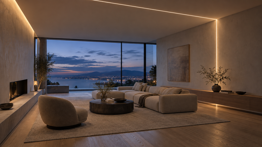 The Fixture That Disappears: Why Trimless Linear Lighting Is Defining 2026