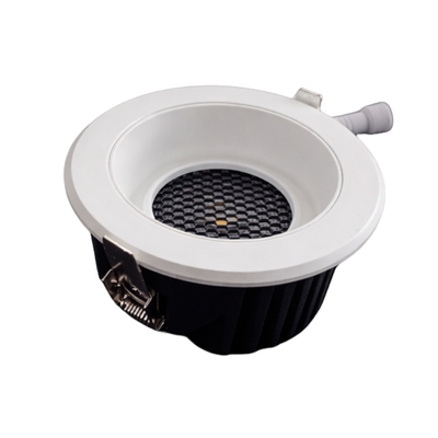 White and black ceiling light fixture on a white background