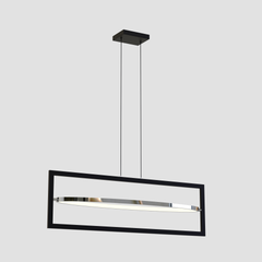 Curved Linear LED Pendant 24013-D01-BK-CH