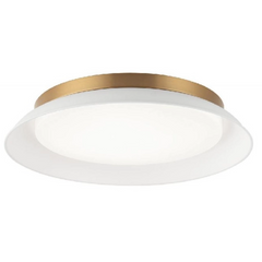 LED Flush Mount Ceiling Light 30W 3CCT Black/ White +Gold