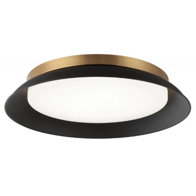 LED Flush Mount Ceiling Light 30W 3CCT Black/ White +Gold
