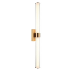 LED Clear Ribbed Acrylic Light 15W 3CCT - Matt Black/ Plated Gold