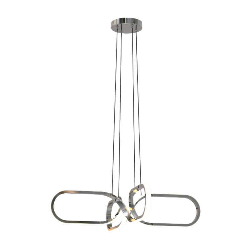 Curved Linear LED Pendant 24013-D01-BK-CH