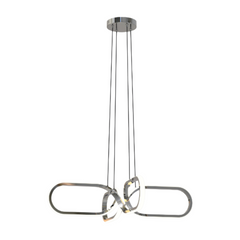 Curved Linear LED Pendant 24013-D01-BK-CH