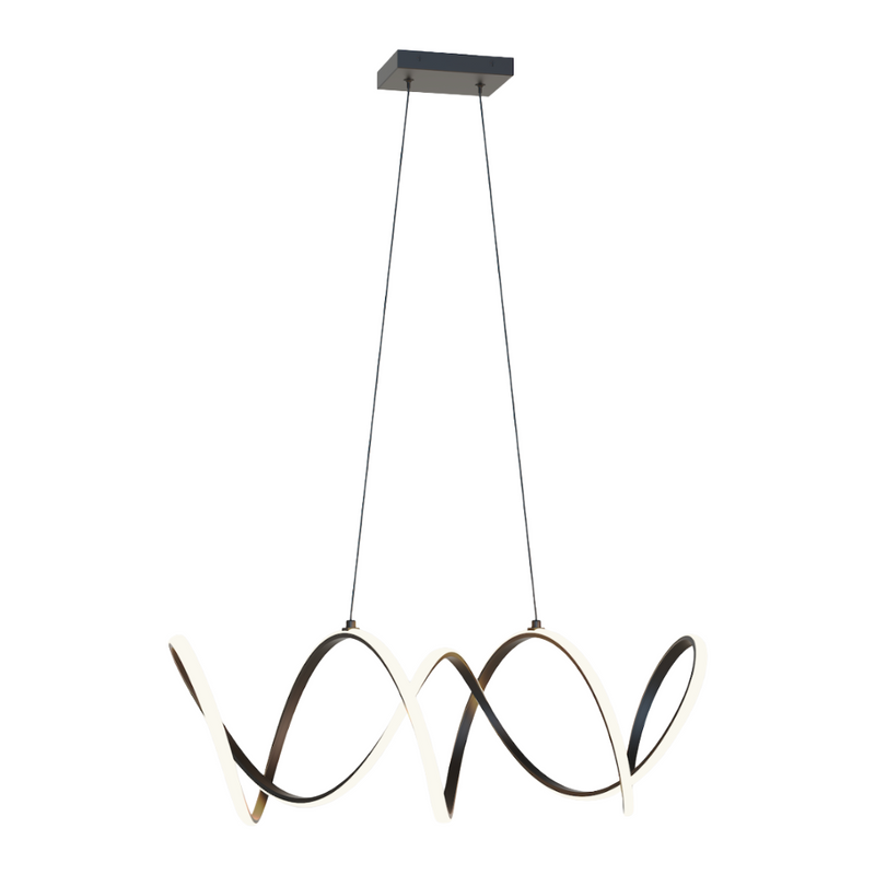 Curved Linear LED Pendant 24017-D01-BK