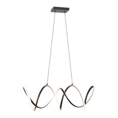 Curved Linear LED Pendant 24017-D01-BK