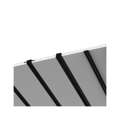 C&C Lighting slim series 48V magnetic track light rail profile in black finish on white background