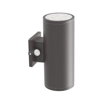 C&C Lighting LED Wall Mount Cylinder WP29 4-inch model WP29-4-20M-S2D3C3 — bronze die-cast aluminum housing with polycarbonate lens, wall mount plate, and integrated photocell — 20/16/12W selectable, 3CCT selectable 3000K/4000K/5000K, beam angle 25/40/60 degrees selectable, up/full/down lighting direction, 0-10V dimming, IP65 rated, UL Listed, wet location rated
