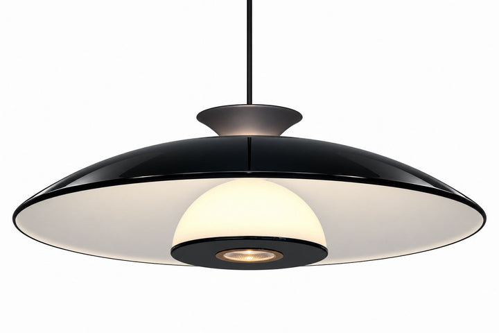 Vesper Black Disc LED Pendant Light